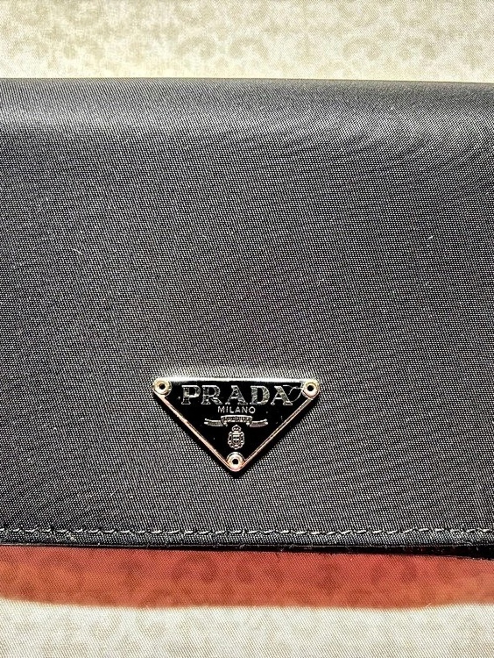 Prada Tessuto Nylon Wallet Black M505 Saffiano Leather Bifold Card Box